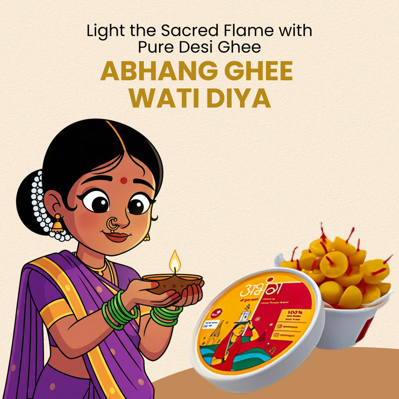 Ghee Wati Diya - 35 pcs | घी दिवे