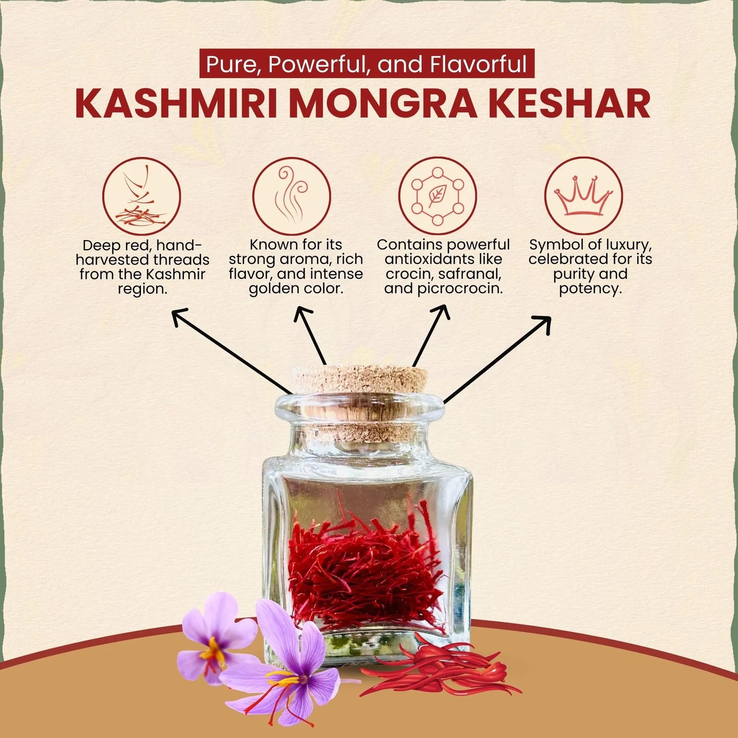 Kashmiri Mongra Saffron/Keshar | काश्मीर केसर