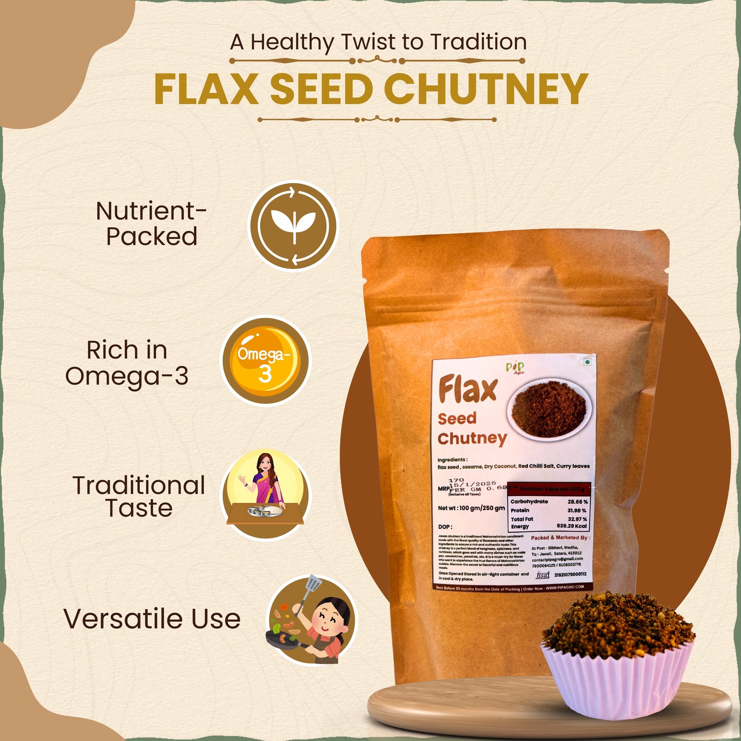 Fabulous Flax Seed Chutney | Jawas Chutney | जवस चटणी