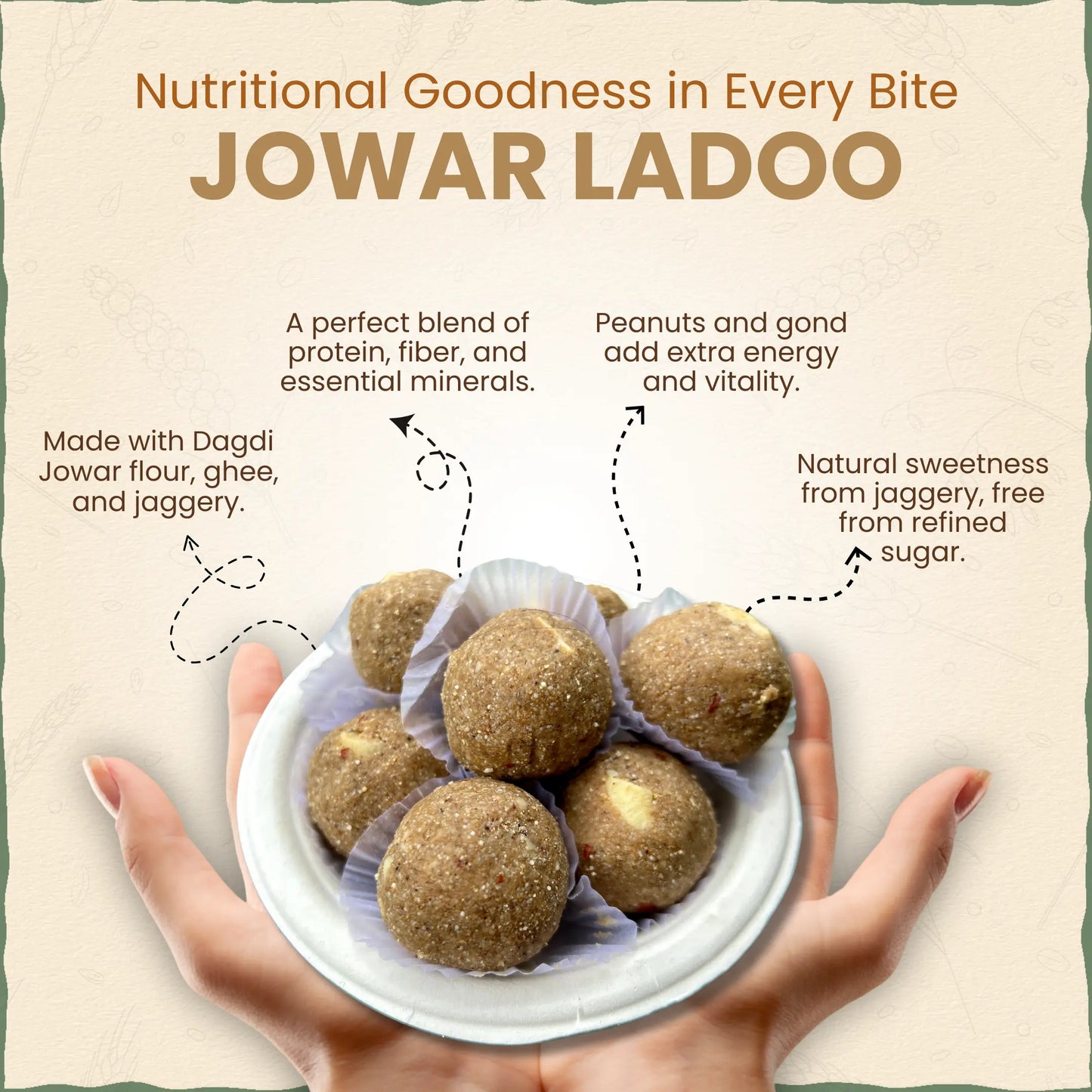 Jowar / Jwari Jaggery-Ghee ladoo / Laddu 200 gm | ज्वारी लाडू