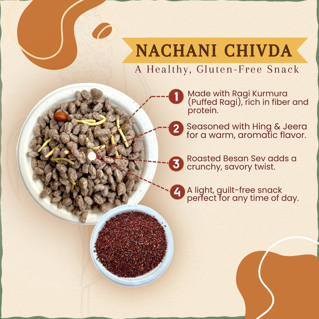 Roasted Nachani / Ragi Murmure / KURMURA Chivda | नाचणी चिवडा