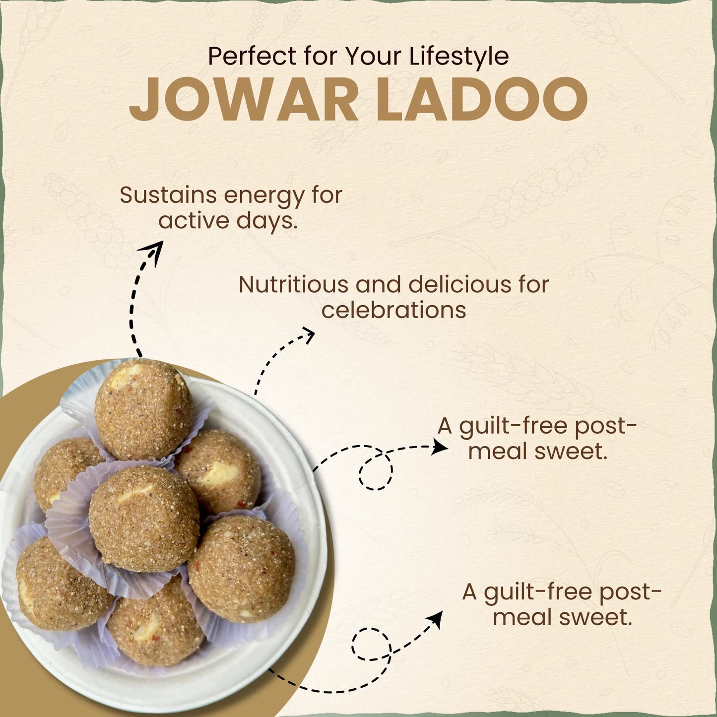 Jowar / Jwari Jaggery-Ghee ladoo / Laddu 200 gm | ज्वारी लाडू