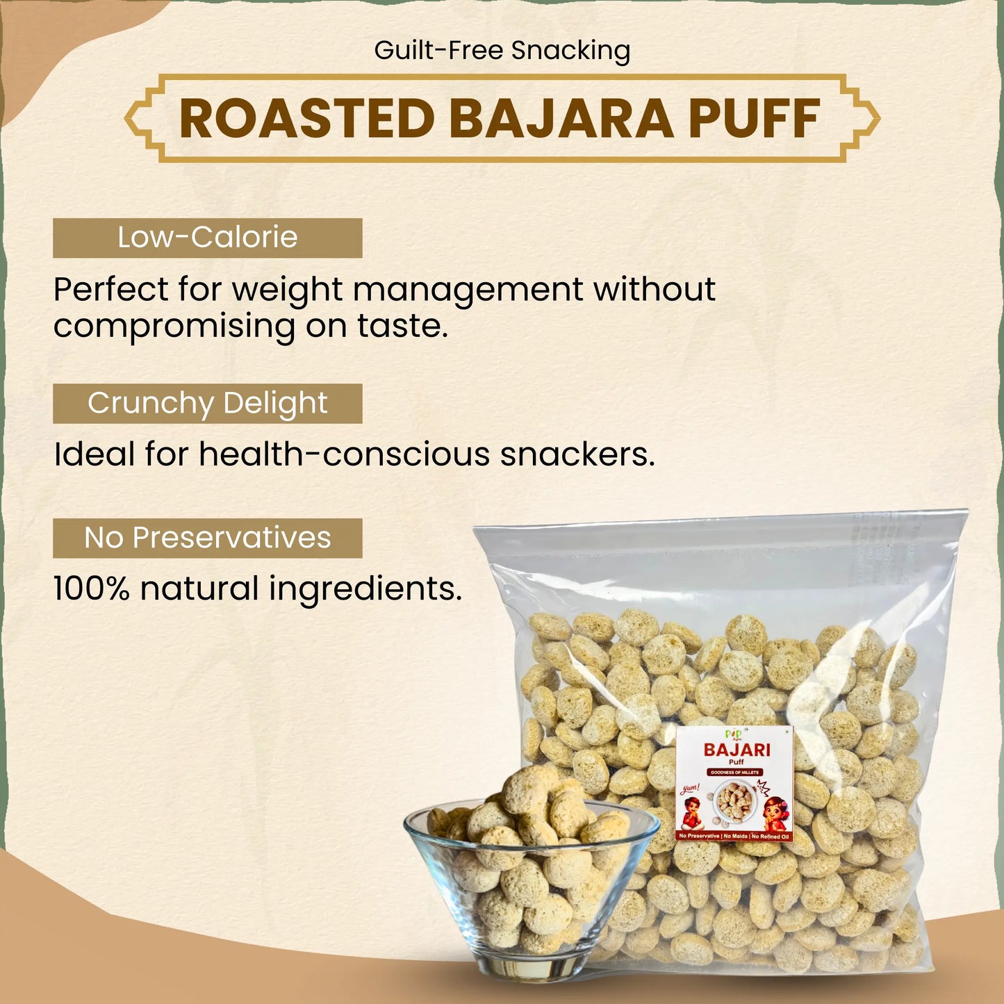 Roasted Bajara Puff | बाजरी पफ