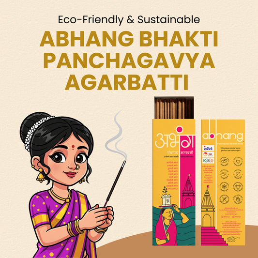 ABHANG Charcoal-Free BHAKTI Panchagavya Intense Agarbatti - 100g Avg 60 sticks | Natural, Natural,Long-Lasting Fragrance,Made By Cow Dung, No Artificial Essence