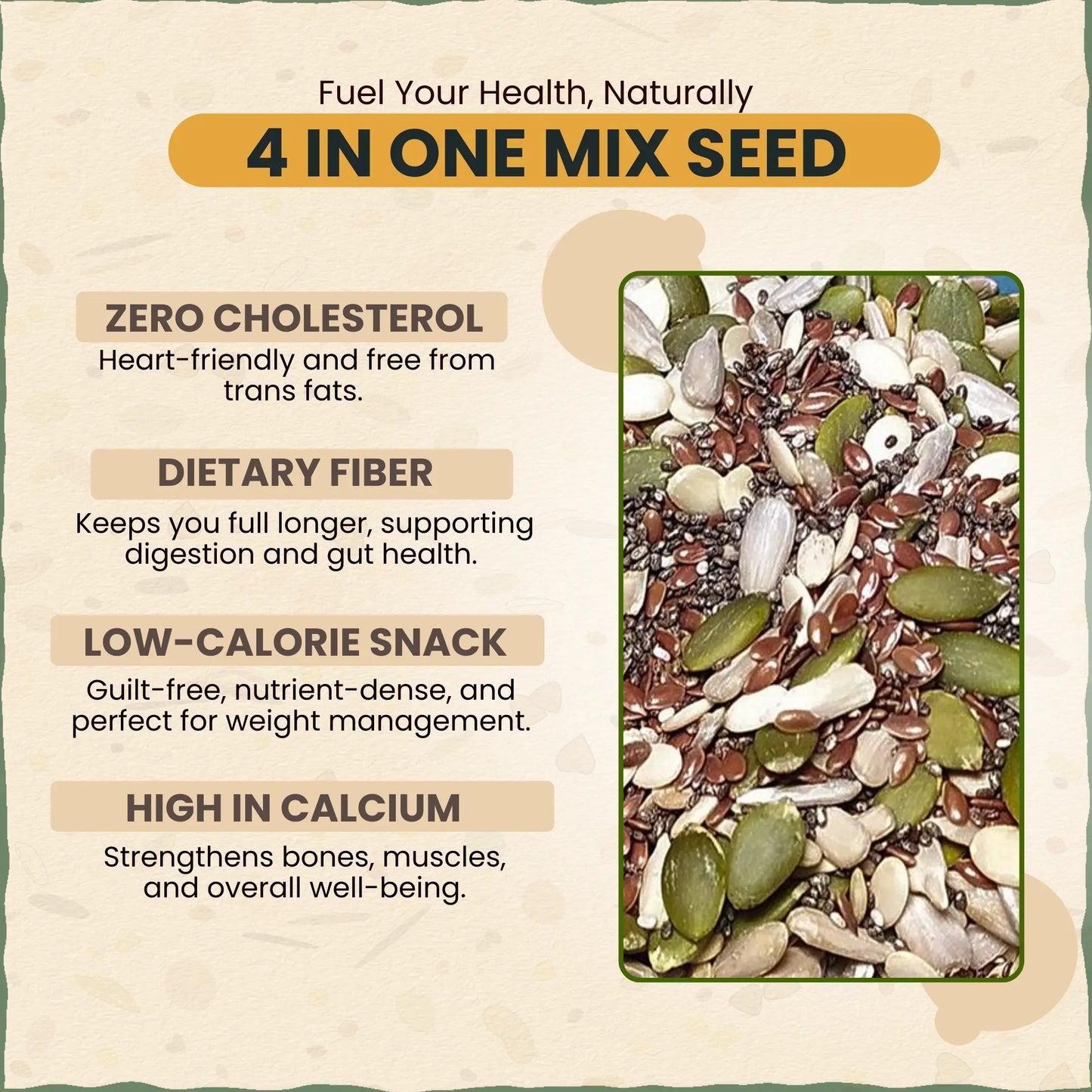 4-In-One Mix Seed | Antioxidant Seeds - Seeds for Eating | 4 इन वन