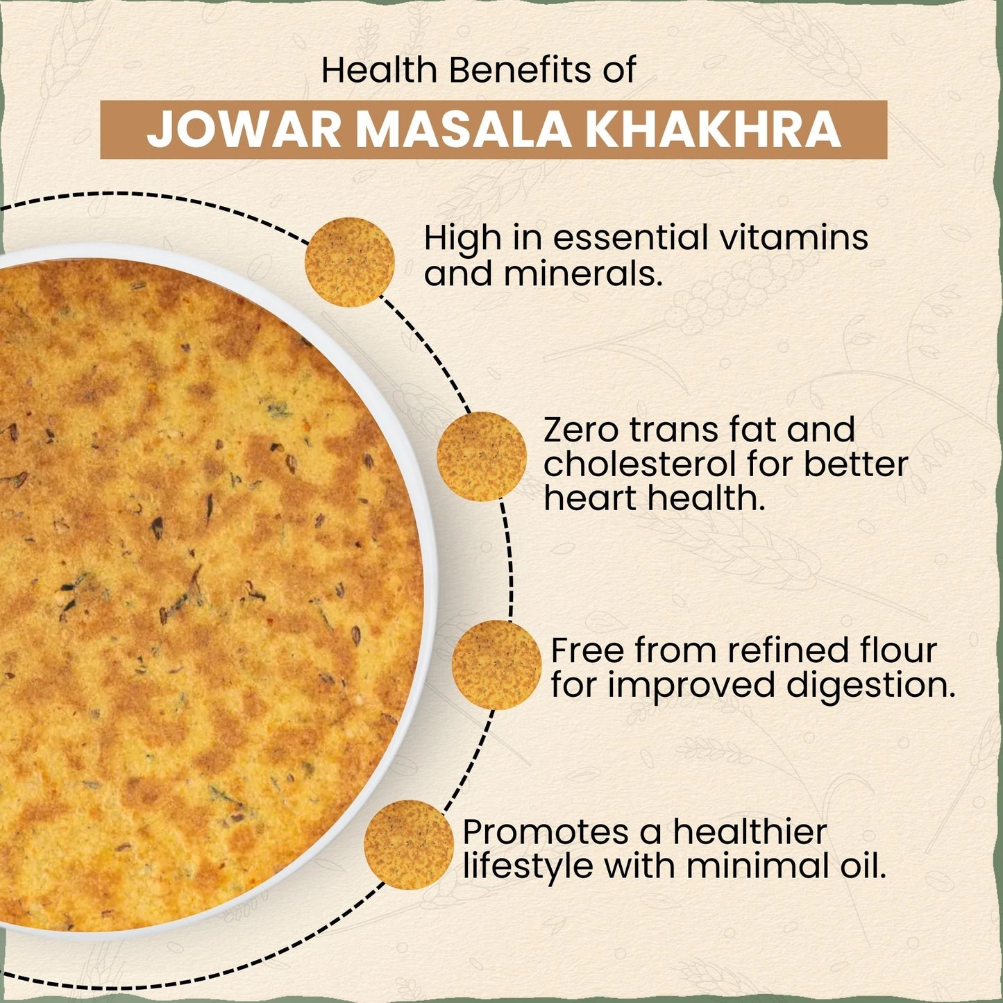 Jowar/Bajara Masala Khakhra 200gm | NO Palm Oil | ज्वारी बाजरी मसाला खाखरा