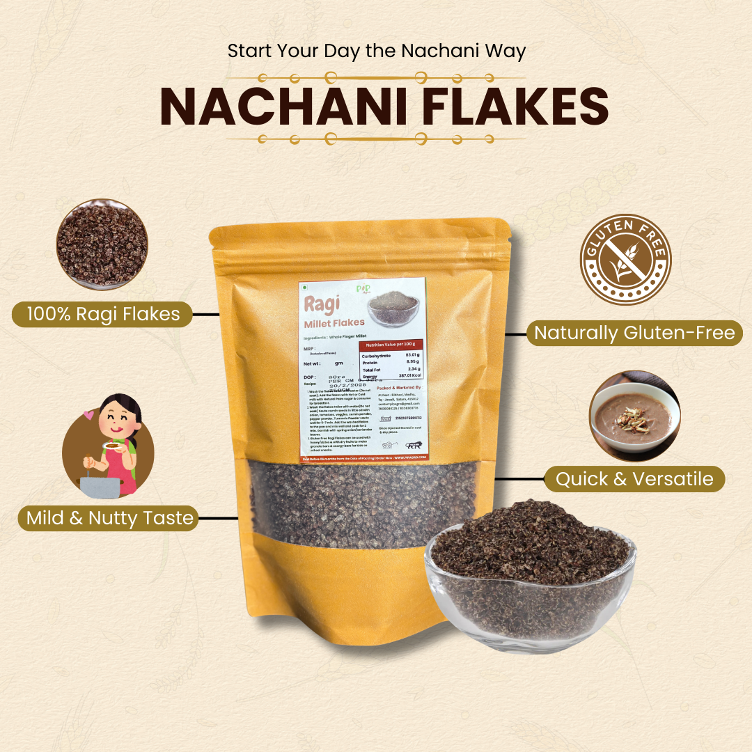 Ragi / Nachani Flakes / Poha 250g | नाचणी पोहे