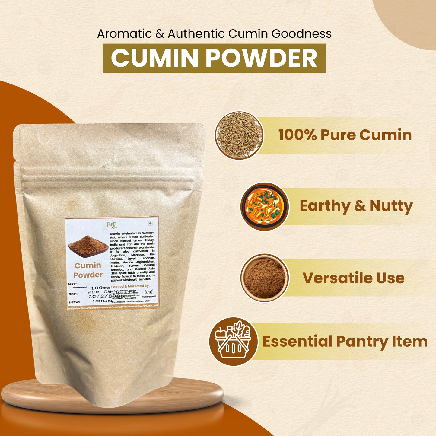 Jeera / CUMIN Powder 100g - Super Fragrant | जीरा पावडर
