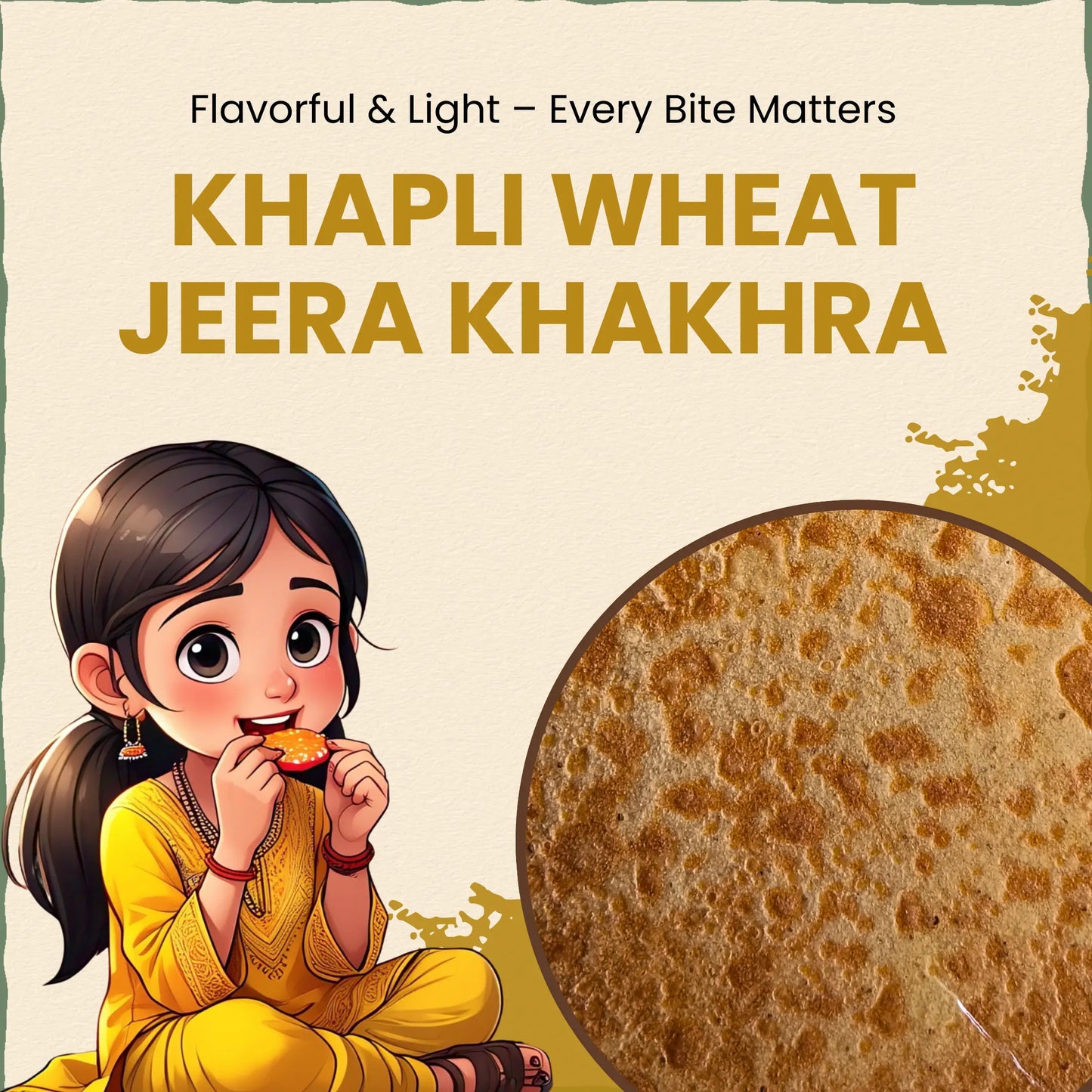 Khapli Wheat Jeera Khakhra 200gm | NO Palm Oil | खपली गहू जिरा खाखरा