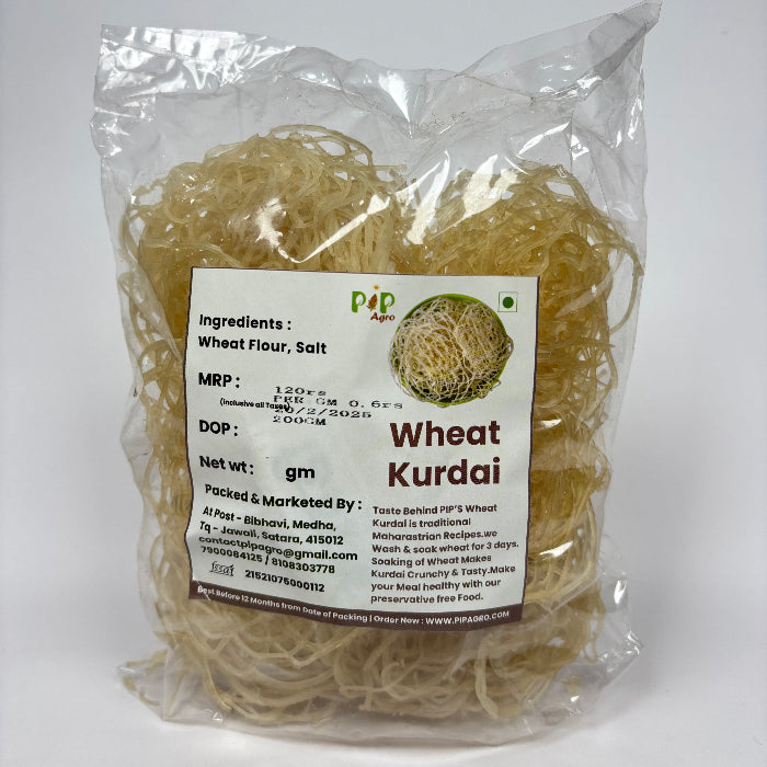 Whole Wheat String Papad: Gahu Kurdai 200 gm | गहु कुरडई