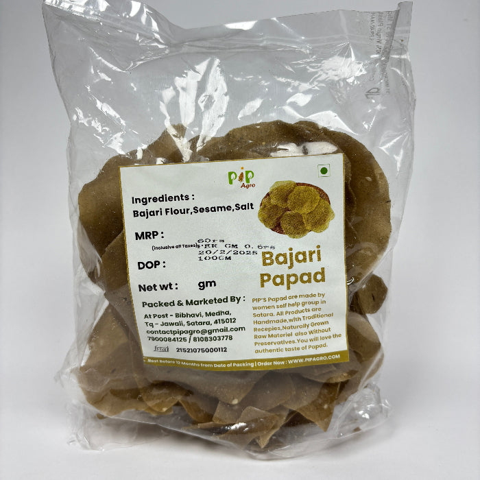 Bajari / Pearl Millet Papad 100 gm | बाजरी पापड