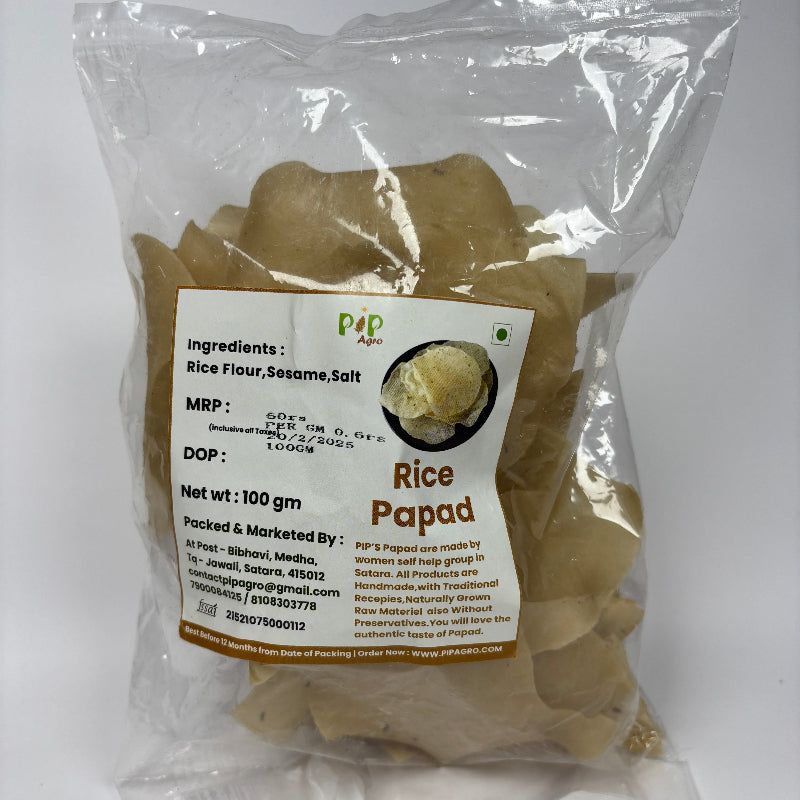 Dodki Rice papad 100 gm | तांदुळ पापड