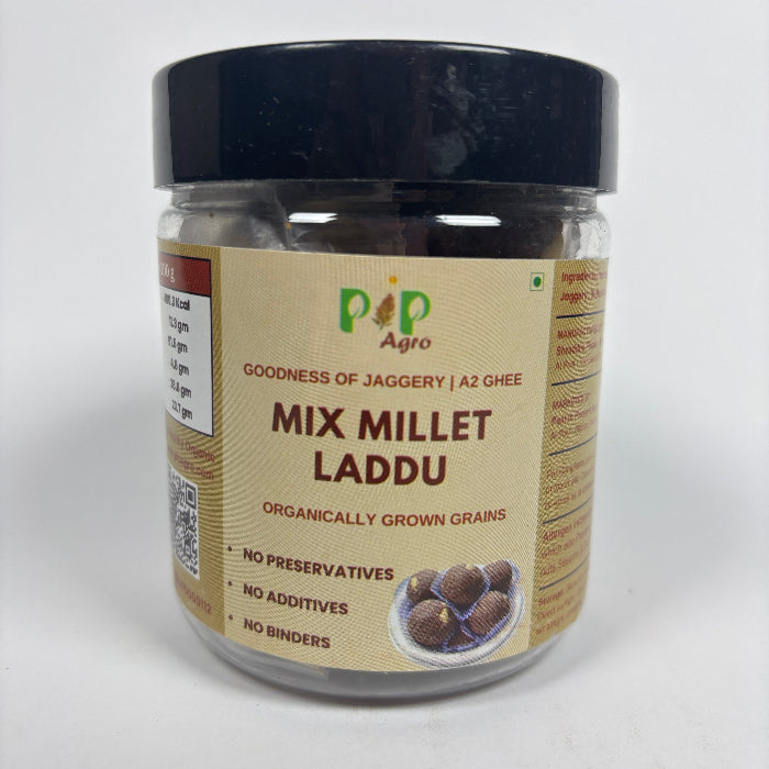 Mix Millet Jaggery-Ghee Ladoo/ Laddu 200 gm | मिक्स मिलेट लाडू