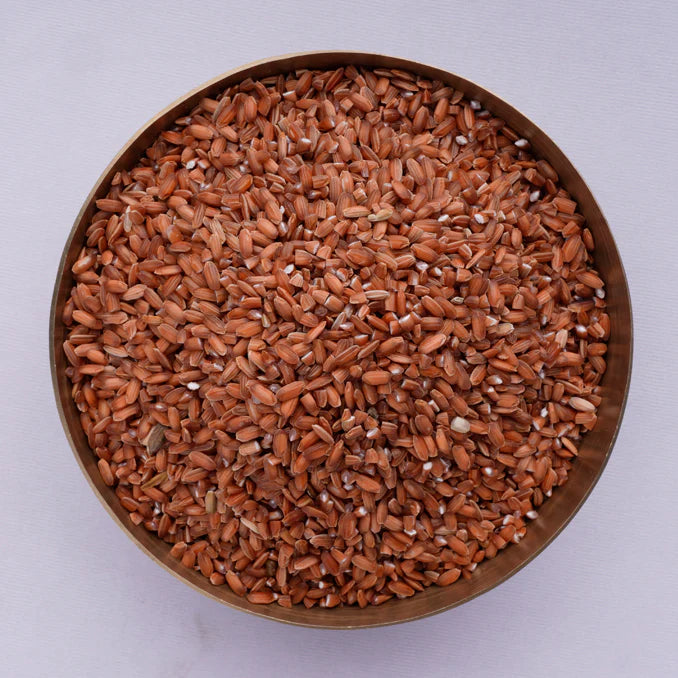 Njavara / Navara Red Rice (Unpolished) | लाल तांदूळ