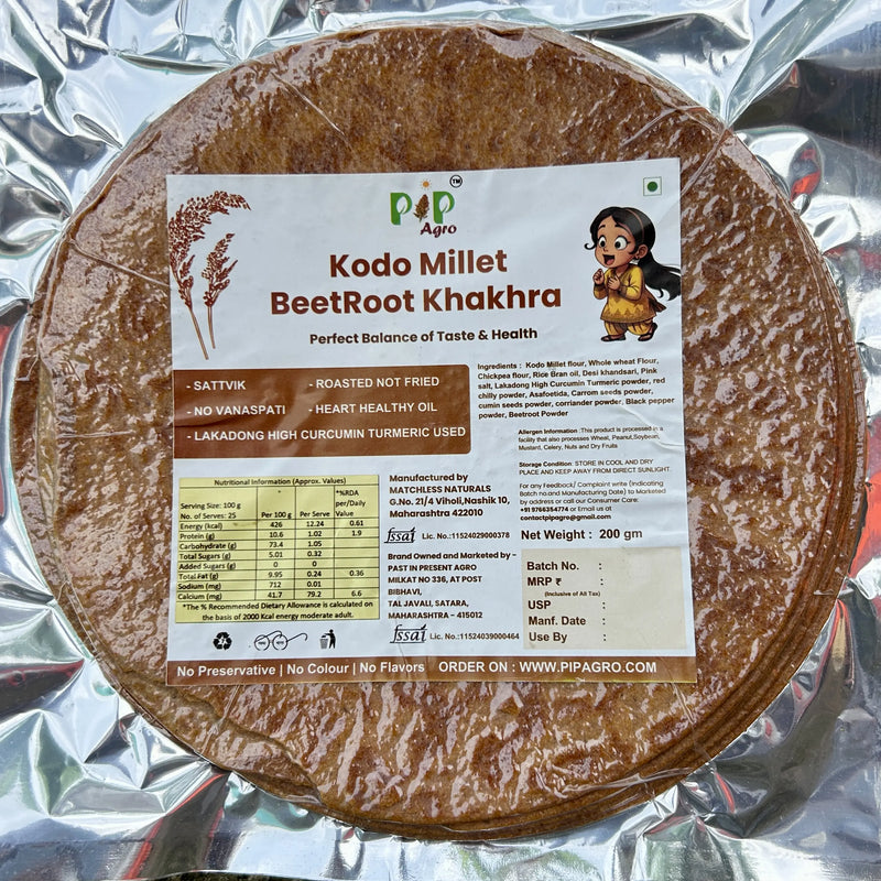 Kodo Millet Beetroot Khakhra | कोडो बीटरूट खाखरा