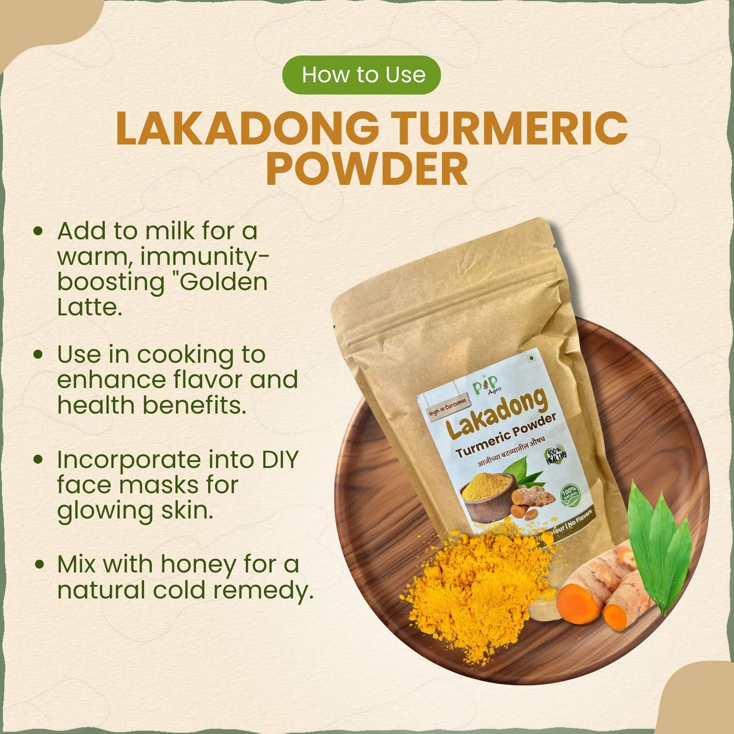 Pure Lakadong Turmeric Powder | लकाडोंग हळद पावडर