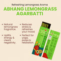 Lemongrass Incense Agarbatti - 60 sticks | लेमनग्रास अगरबत्ती
