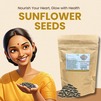 Sunflower Seed 100g | High in Vitamin, Fibre & Protein Seeds | सूर्यफूल बी