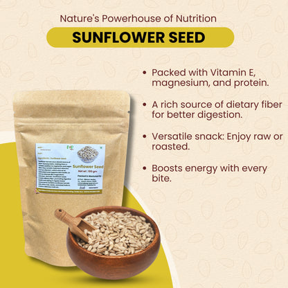 Sunflower Seed 100g | High in Vitamin, Fibre & Protein Seeds | सूर्यफूल बी