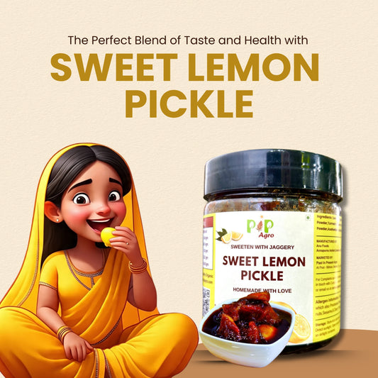 Upwas Lemon Sweet Pickle 300g | Sweet Lemon Pickle | लिंबू गोड लोणचे