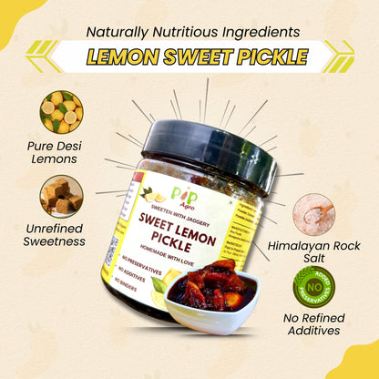 Upwas Lemon Sweet Pickle 300g | Sweet Lemon Pickle | लिंबू गोड लोणचे