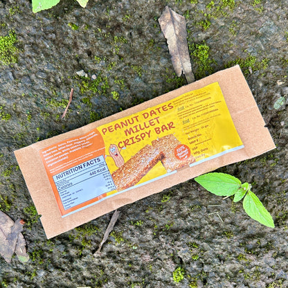 Dates Peanut Milet Crispy BAR 40g | Oats,Dates, Peanut & Super Seeds - No Added Sugar | मिलेट पिनट बार