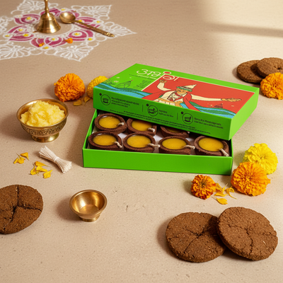 Panchgavya Diya - 12 diyas | पंचगव्य दिवे