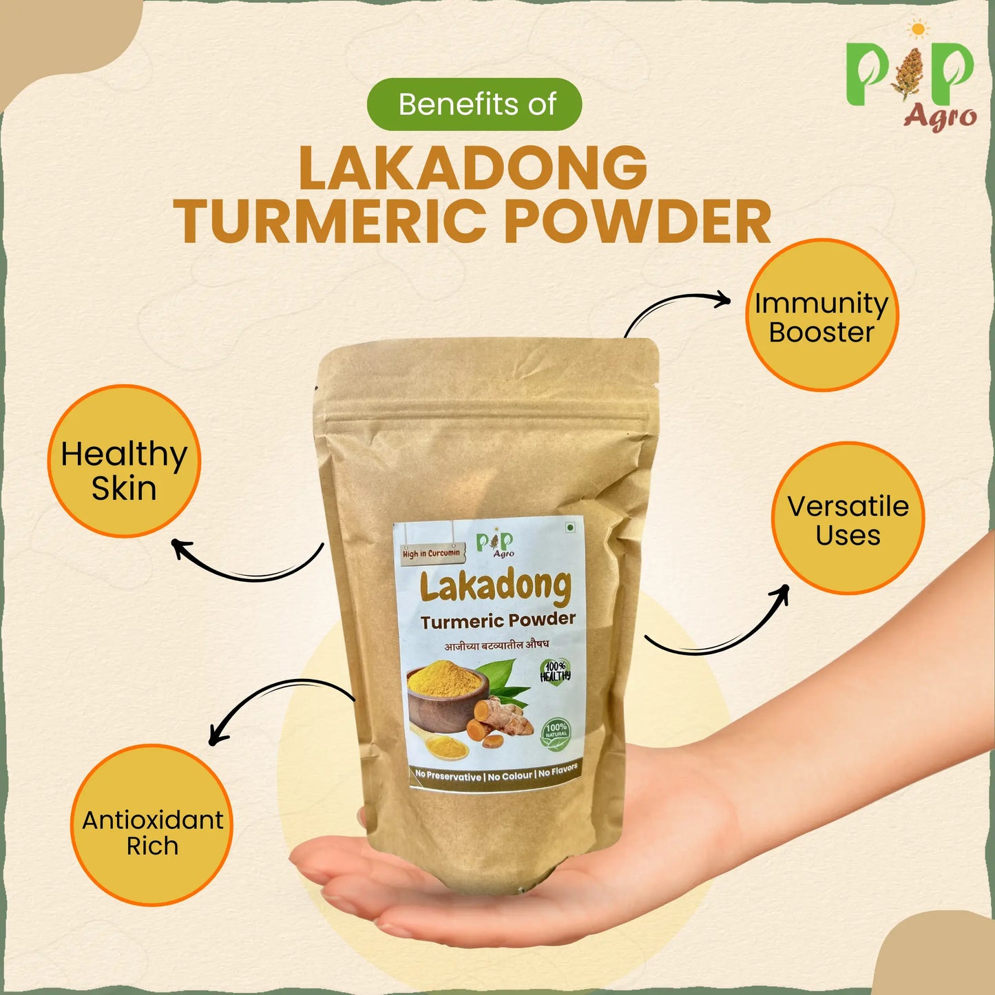 Pure Lakadong Turmeric Powder | लकाडोंग हळद पावडर