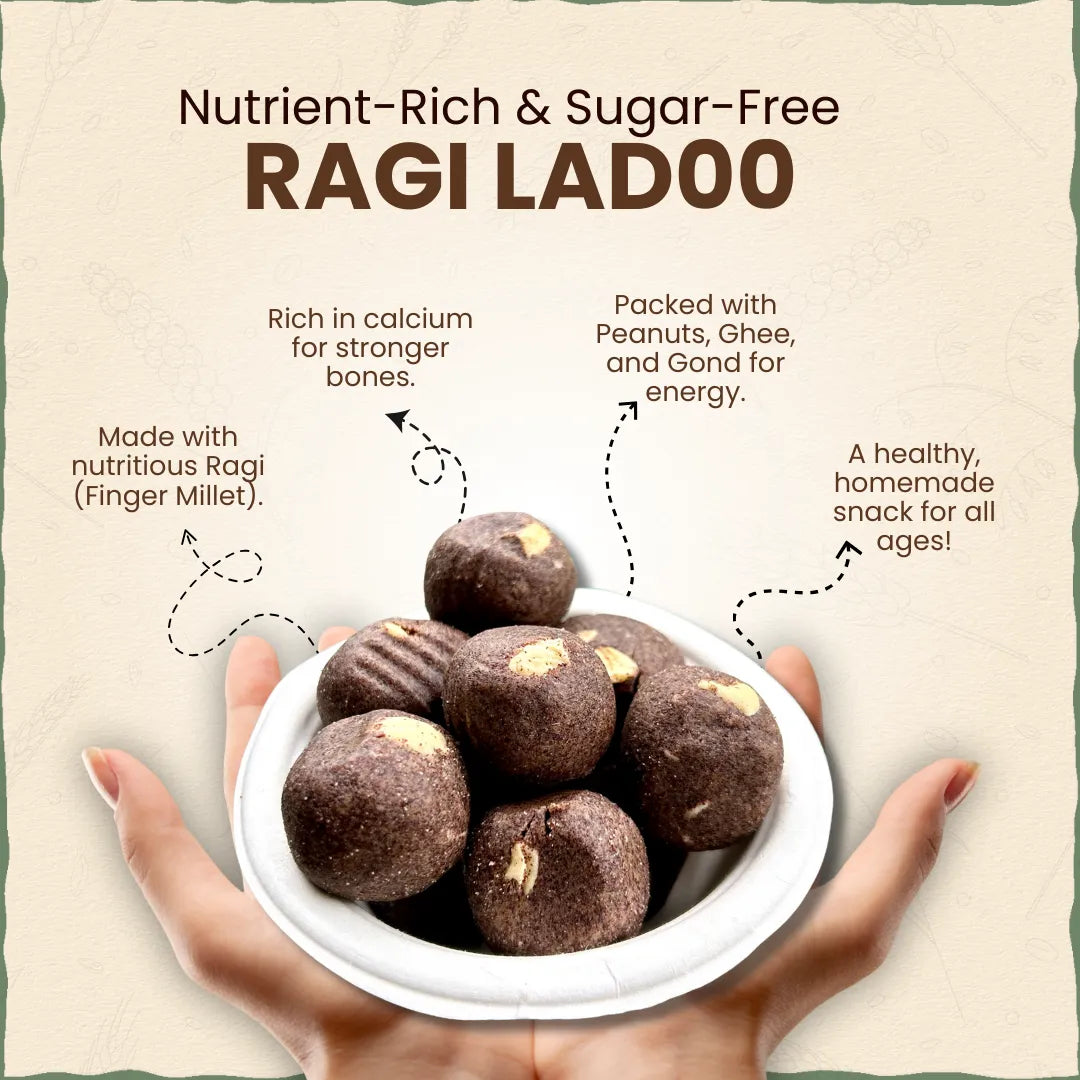 Ragi / Nachani Jaggery-Ghee ladoo / Laddu 200 gm | नाचणी लाडू