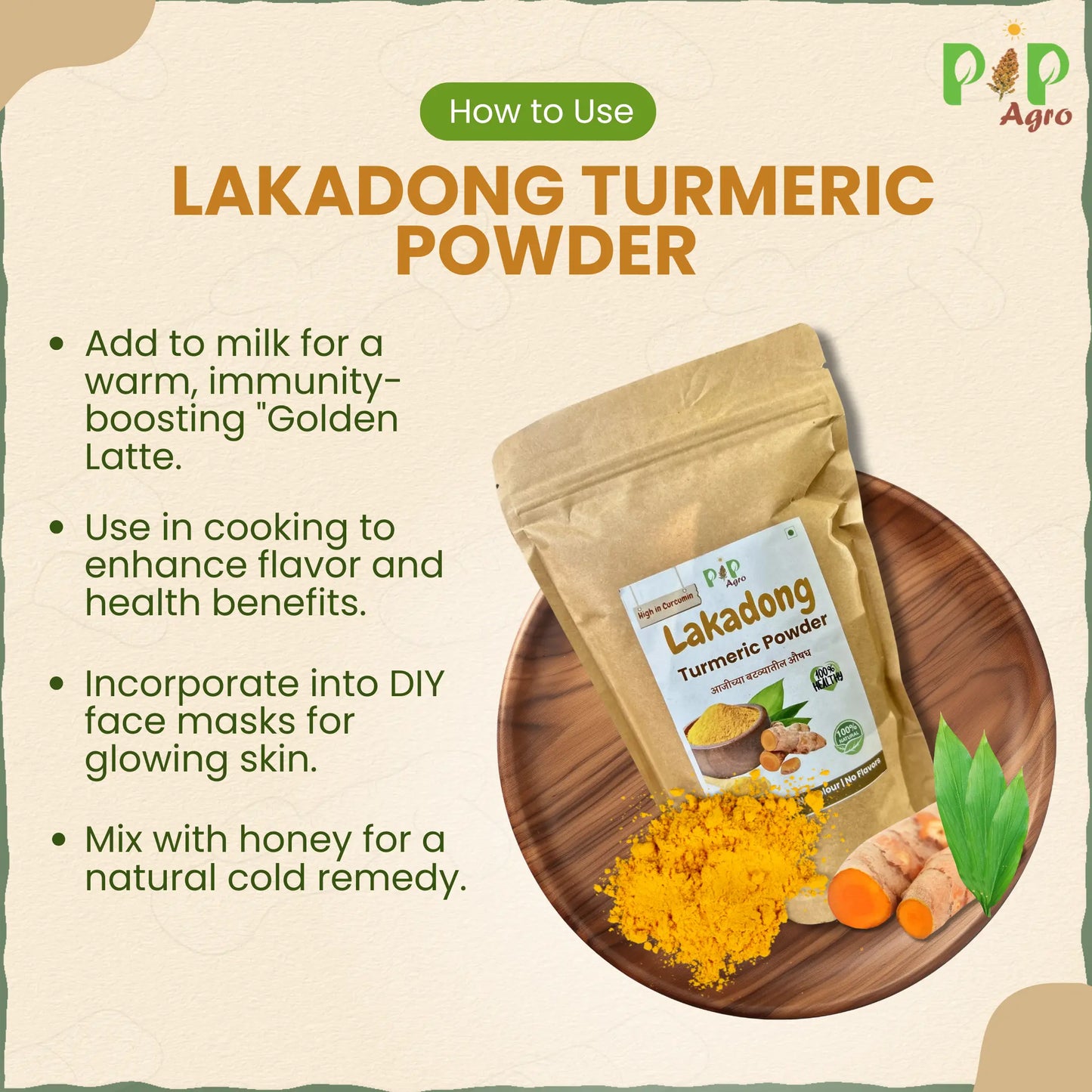 Pure Lakadong Turmeric Powder | लकाडोंग हळद पावडर