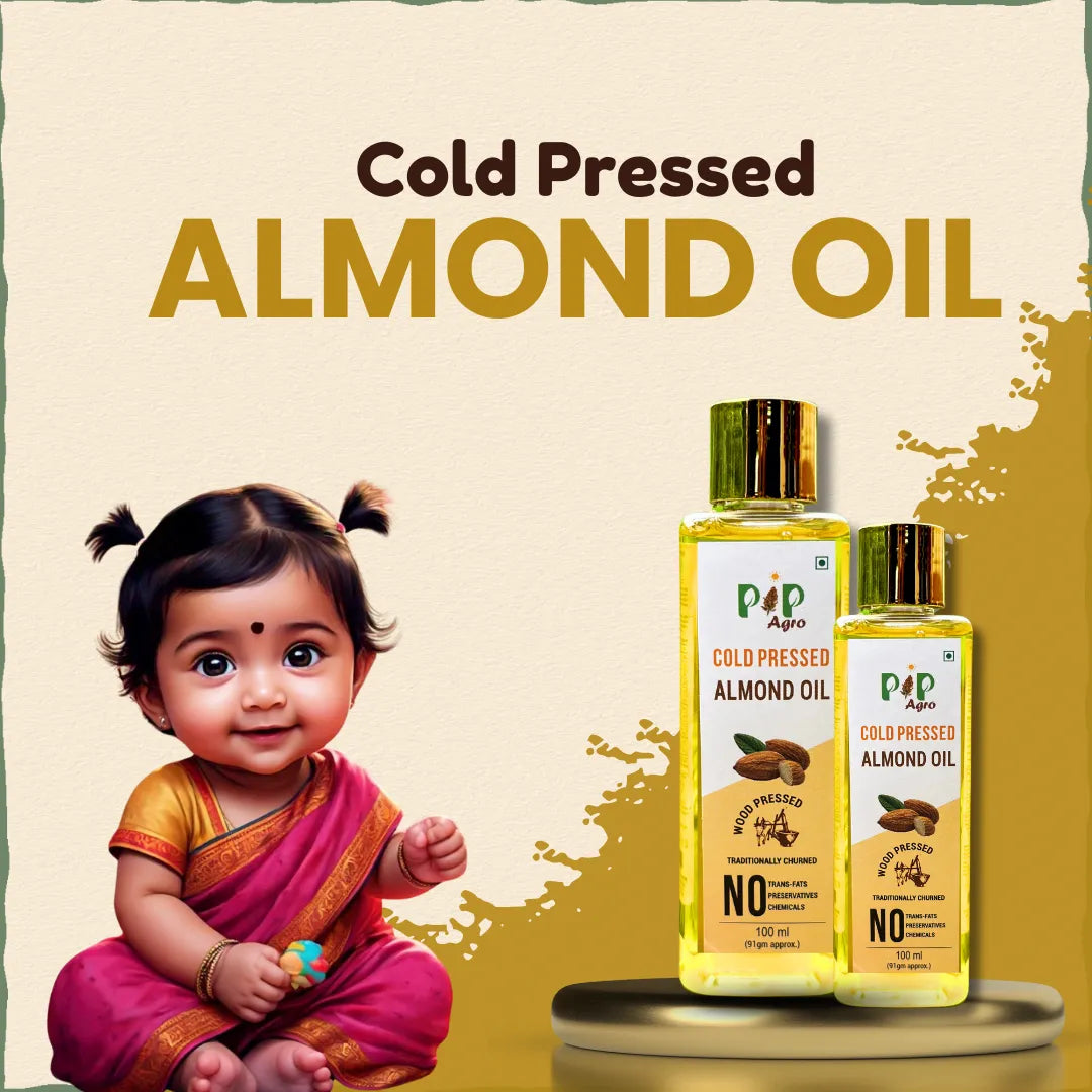 Wooden Cold Pressed Almond / Badam Oil 100 ml - Cold Pressed | बदाम तेल