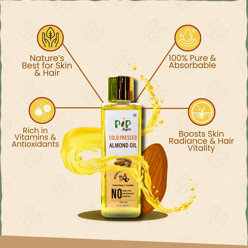 Almond / Badam Wooden Cold Pressed Oil | बदाम तेल