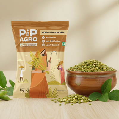 Moong Daal With Skin / Split Green Moong | हिरवी मूग डाळ (Stone Ground)