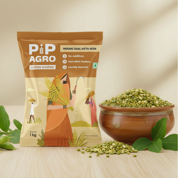 Moong Daal With Skin / Split Green Moong | हिरवी मूग डाळ (Stone Ground)