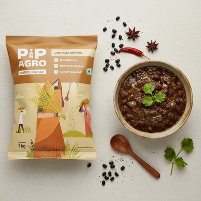 Heirloom Black Rajma Beans - Kala Ghevda | काळा घेवडा