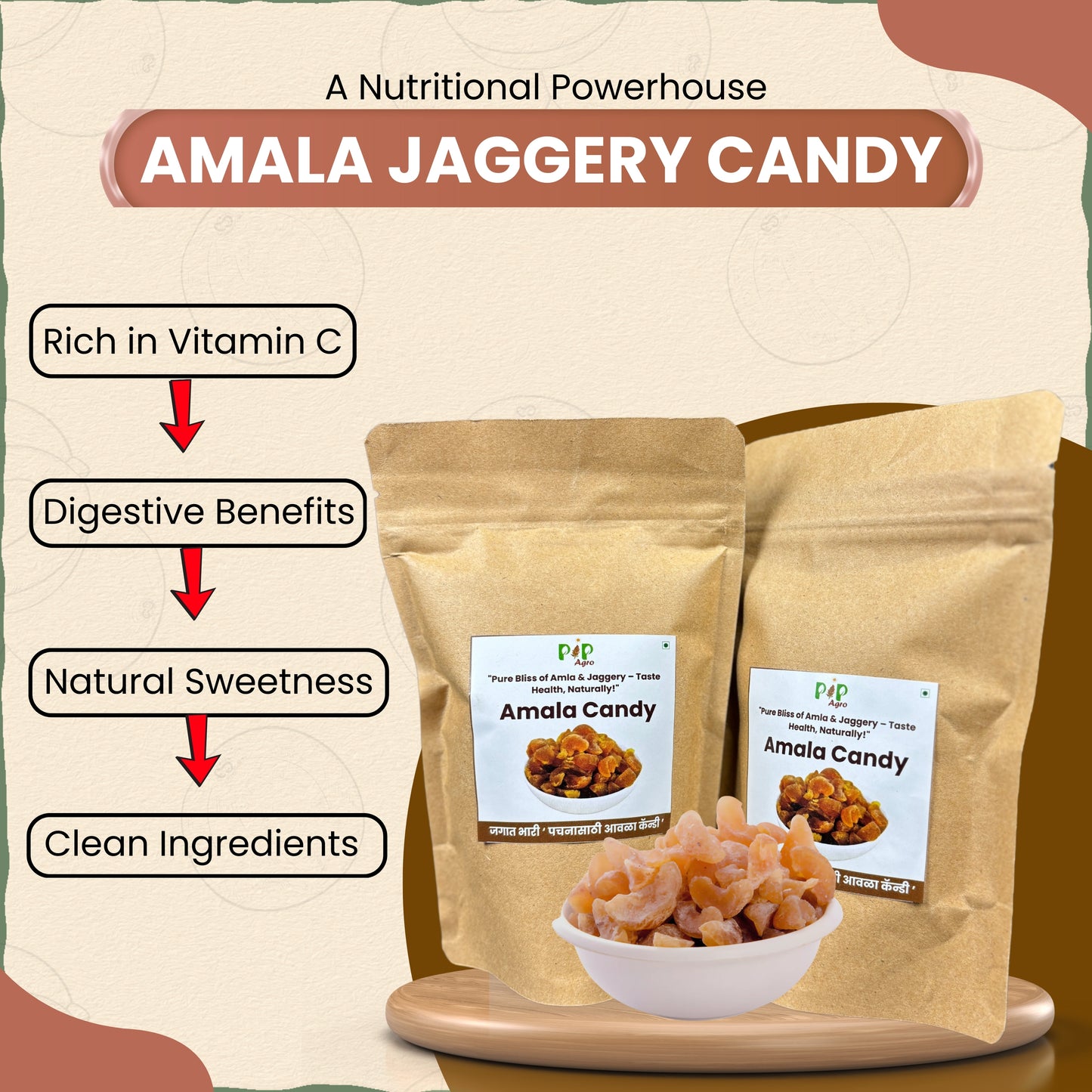 Amala Jaggery Candy 100g | आवळा कँडी