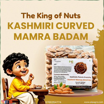 Kashmiri Curved Mamra Giri Badam / Almond | वाकडे मामरा बदाम