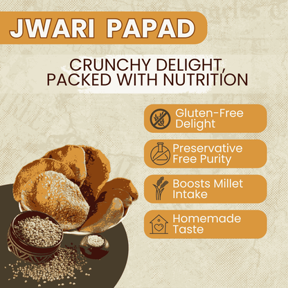 Sorghum / Jwari / Jowar Papad 100 gm | ज्वारी पापड