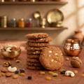 Ragi / Nachani Dryfruits Ghee-Jaggery cookies | नाचणी ड्रायफ्रुट कुकीज