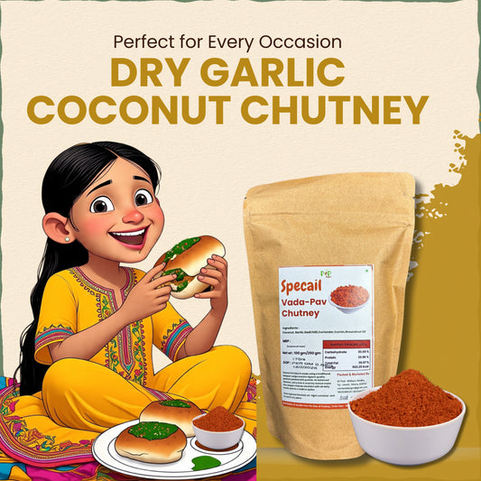 Dry Garlic Coconut Chutney: Vada Pav Masala | वडापाव चटणी