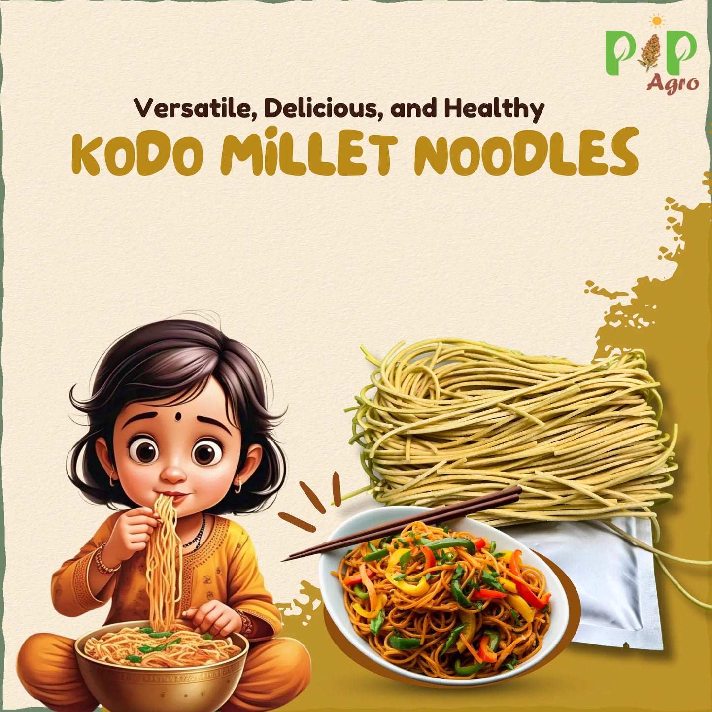 Kodo Millet Noodles 175 gm | No Preservative | कोडो नुडल्स