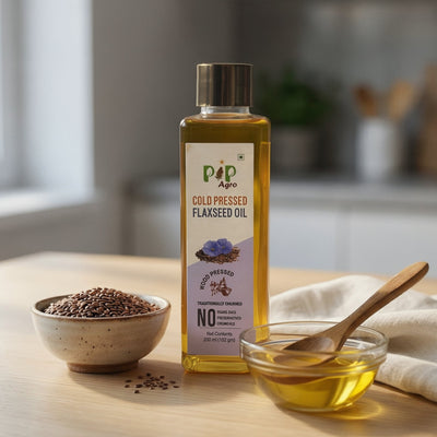Flax Seed Oil - Wooden Cold Pressed | जवस तेल