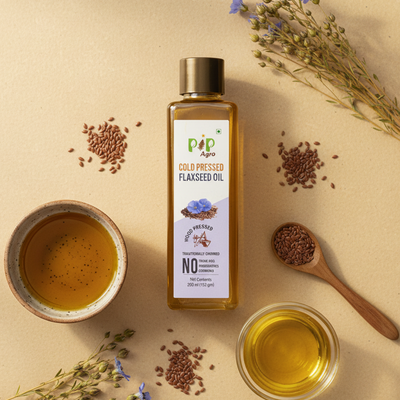 Flax Seed Oil - Wooden Cold Pressed | जवस तेल