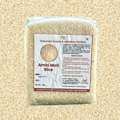 Ambi Moti Rice (Semi Polished) | आंबीमोती तांदूळ