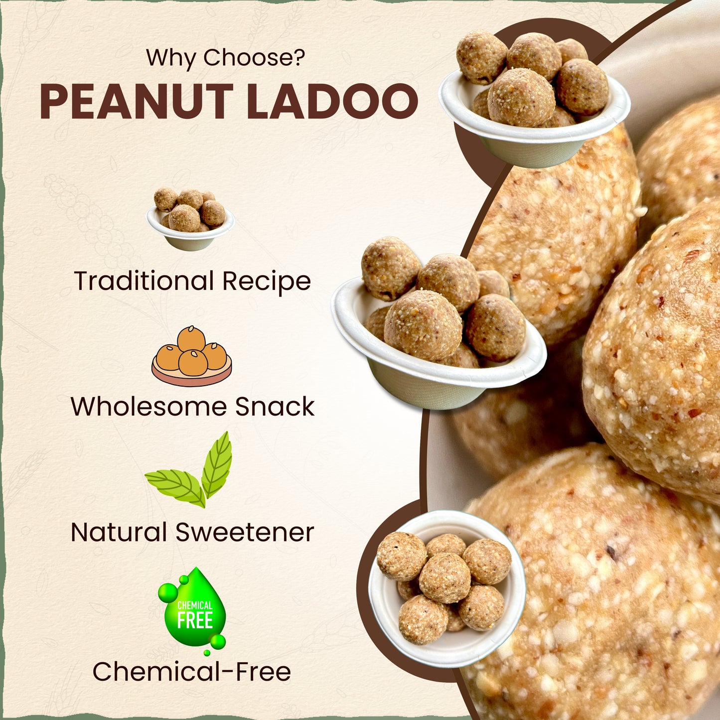 Peanut Jaggery Ladoo | Laddu 200g | शेंगदाणे लाडू