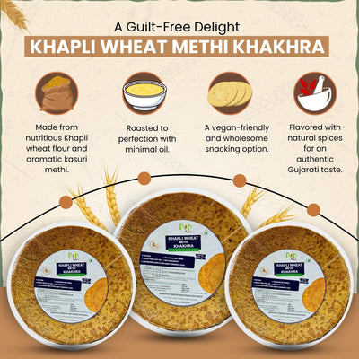 Khapli Wheat Methi Khakhra | खपली गहू मेथी खाखरा