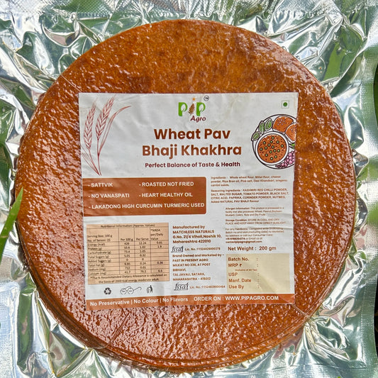 Wheat Pav Bhaji Khakhra 200gm | NO Palm Oil | गहू पाव भाजी खाखरा