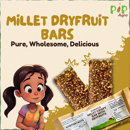 Millet Chocolate Bar 40 gm | Almond, Dates, Cranberries & Foxtail - No Added Sugar | मिलेट चॉकलेट बार