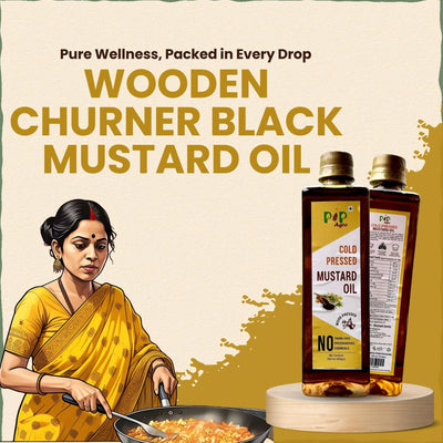 Black Mustard Wooden Cold Pressed Oil | काळी मोहरी तेल