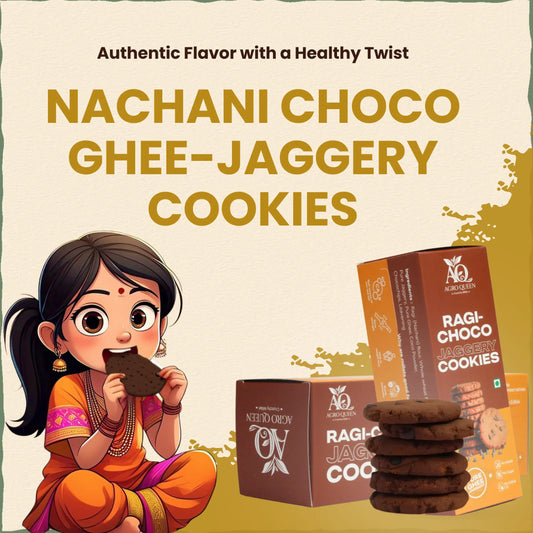 Ragi / Nachani Choco Ghee-Jaggery cookies | नाचणी चोको कुकीज